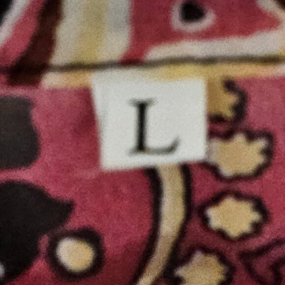 Mirabeau Pink Black Floral Paisley Blouse Peasant Boho Gypsy Festival Sheer L - Picture 8 of 12